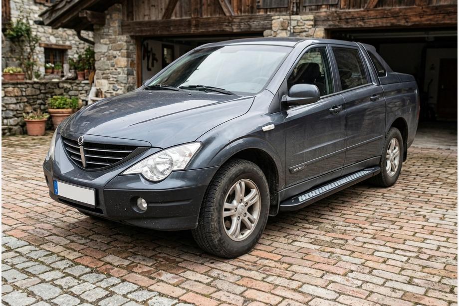 SsangYong Action 2005-2018 Praguri Laterale New Vision Black (2 buc, Aluminiu) Image