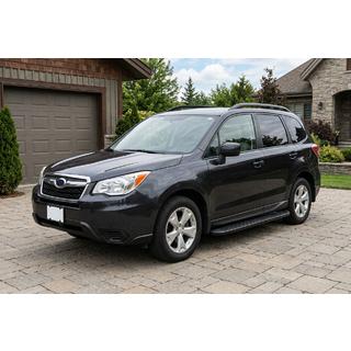 Praguri Laterale Tayga Black (2 buc, Aluminiu) Subaru Forester 2013-2018 foto 1