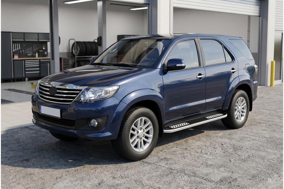 Toyota Fortuner 2006-2015 Praguri Laterale Tayga V2 (2 buc, aluminiu) Image