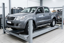 Toyota Hilux 2006-2015 Praguri Laterale BlackLine (2 buc, Aluminiu) foto 1