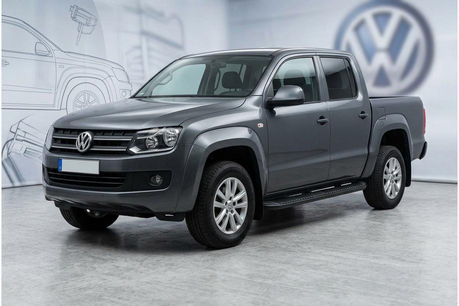 Volkswagen Amarok 2010-2022 Praguri Laterale Tayga Black (2 buc, Aluminiu) Image