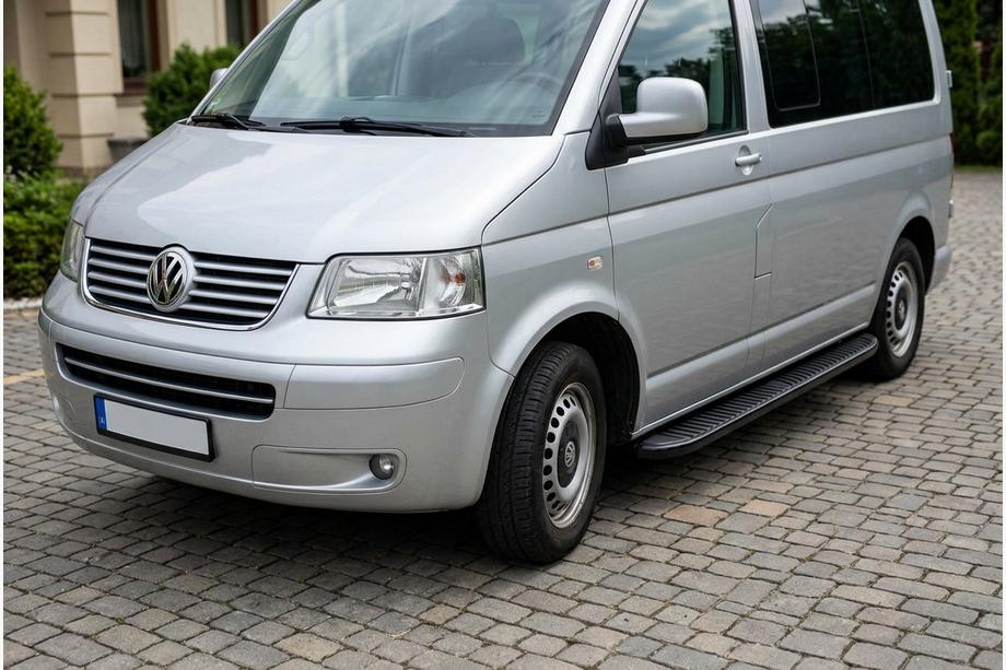 Volkswagen T5 Transporter 2003-2010 Praguri Laterale Tayga Black (2 buc, Aluminiu) Foto 1