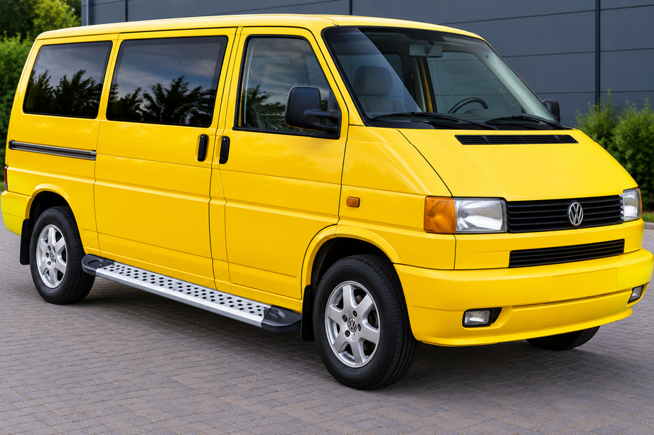 Volkswagen T4 Transporter 1990-2003 Praguri Laterale New Vision Grey (2 buc, Aluminiu) Ampatament Lung Foto 1