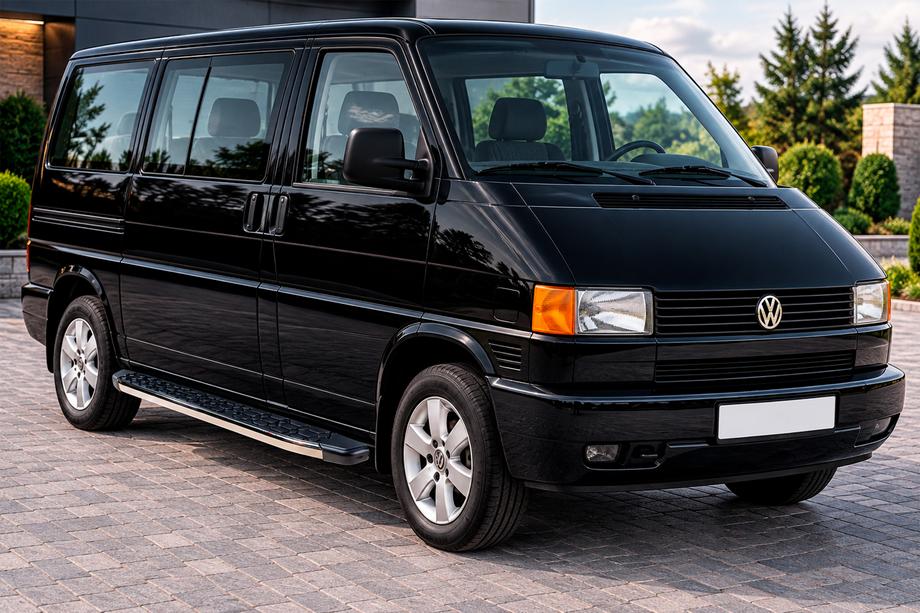 Volkswagen T4 Caravelle/Multivan 1990–2003 Praguri Laterale BlackLine (2 buc, Aluminiu) Foto 1