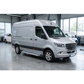 Praguri Laterale New Vision Grey (2 buc, Aluminiu) Mercedes Sprinter W907/W910 2018- foto 1