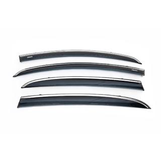 Deflectoare geamuri cu ornament cromat (4 buc, Niken) Opel Corsa D 2007-2014 foto 2