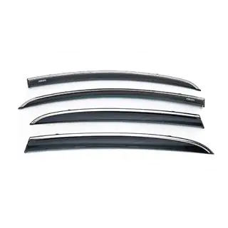 Deflectoare geamuri cu ornament cromat (4 buc, Niken) foto 2