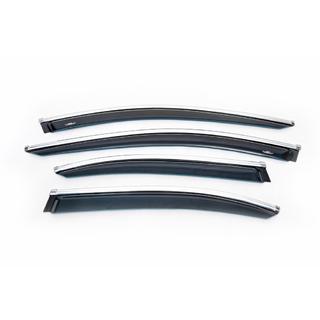 Deflectoare geamuri cu ornament cromat SD (4 buc, HIC) Mercedes E-сlass W213 2016-2023 foto 2
