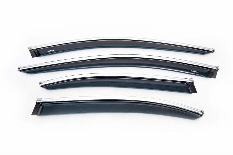 Mercedes E-class W213 2016-2023 Deflectoare geamuri cu ornament cromat SD (4 buc, HIC) Foto 2