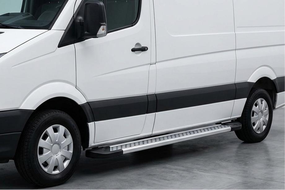 Volkswagen Crafter 2016- Praguri Laterale New Vision Grey (2 buc, Aluminiu) Long/ExtraLong Foto 1