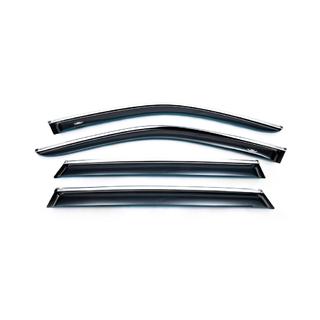 Deflectoare geamuri cu ornament cromat (4 buc, HIC) BMW X5 E70 2007-2013 foto 1