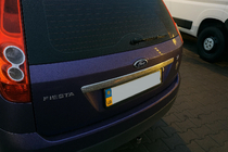 Ford Fiesta 2002-2008 Ornament cromat deasupra placutei de inmatriculare (inox) Carmos - Otel Inoxidabil Turcesc foto 3