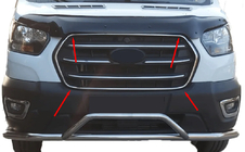 Ford Transit 2014- Rame Cromate Grila (2019+, 4 buc, Otel Inoxidabil) foto 1