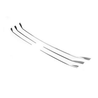 Ornamente cromate pentru grila 2019+ (5 buc, inox) Volkswagen T6 2015-2024 foto 3
