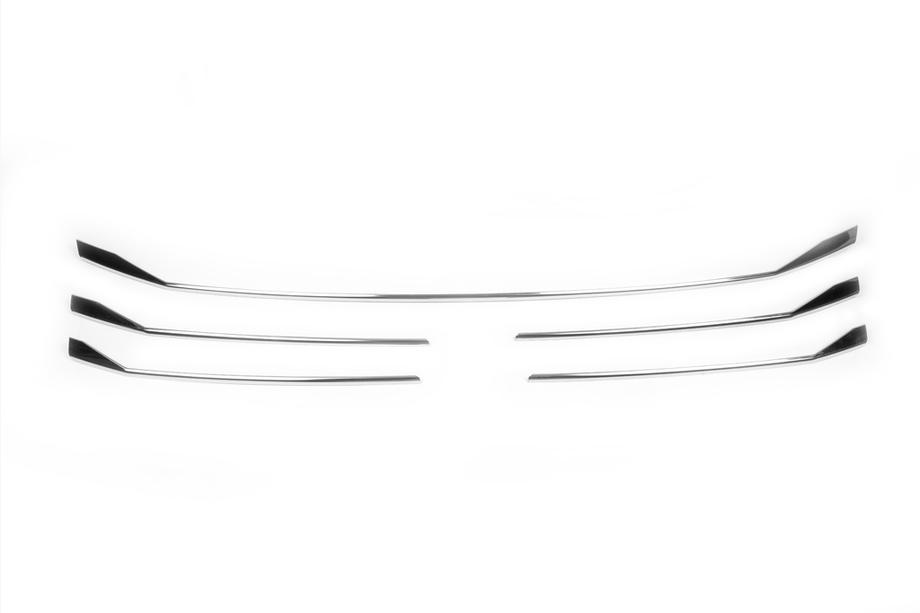 Volkswagen T6 2015-2024 Ornamente cromate pentru grila 2019+ (5 buc, inox) OmsaLine - Otel Inoxidabil Italian Foto 2