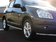Nissan Qashqai 2010-2014 Tevi Laterale Duble (2 buc, Inox) foto 3