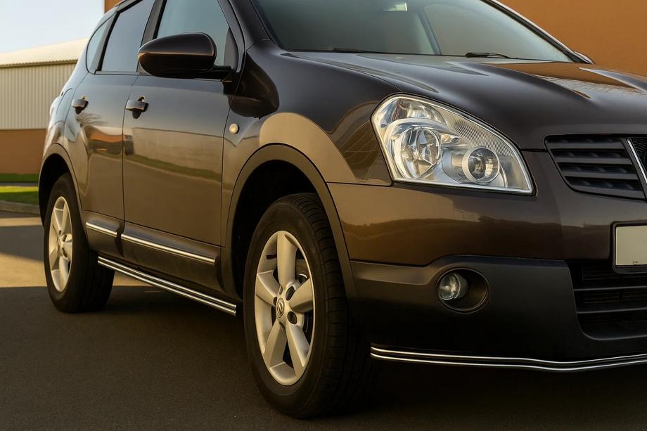 Nissan Qashqai 2010-2014 Tevi Laterale Duble (2 buc, Inox) Image