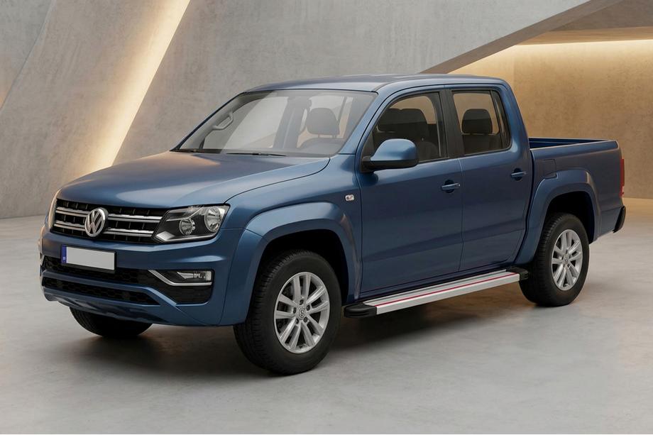 Volkswagen Amarok 2010-2022 Praguri Laterale Maya Rosu-Gri (2 buc, Aluminiu) Foto 1