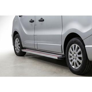 Praguri Laterale Maya Rosu-Gri (2 buc, Aluminiu) Renault Trafic 2015- foto 1