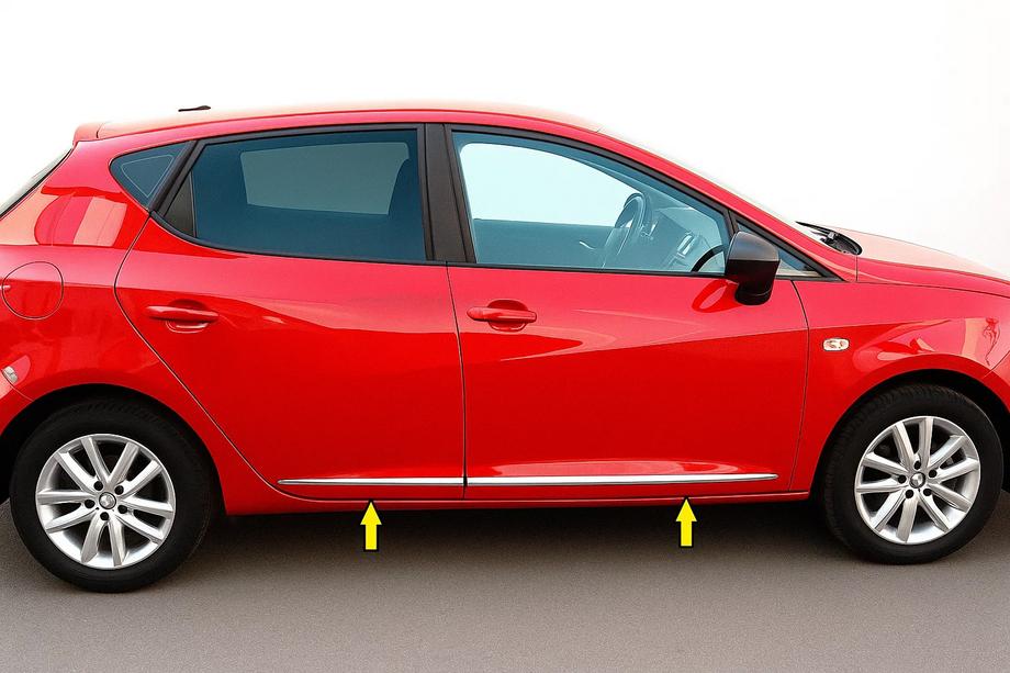 Seat Ibiza 2017- Molduri Usa Cromate (4 buc, Otel Inoxidabil) Image