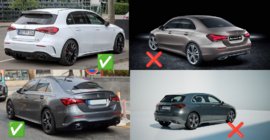 Mercedes A-class W177 2018- Aparatori noroi originale Premium AMG / A35 (4 buc) foto 3