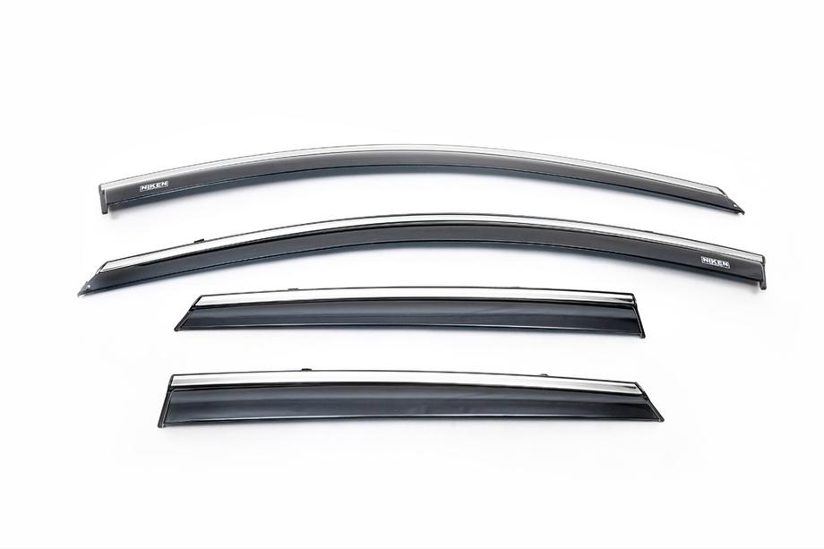 Toyota Auris 2012-2018 Deflectoare geam cu ornament cromat Niken (2012-2015, HB/SW, 4 buc) Foto 2