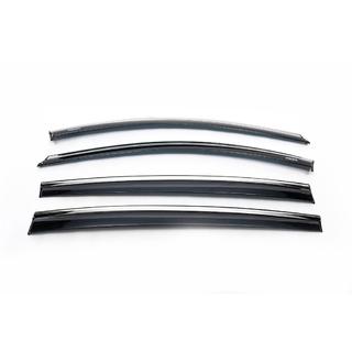 Deflectoare geamuri cu ornament cromat HB (4 buc, Niken) Renault Megane III 2009-2016 foto 2