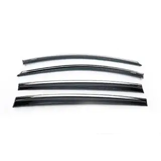 Deflectoare geamuri cu ornament cromat HB (4 buc, Niken) foto 2