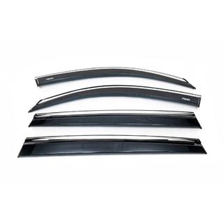 Deflectoare geamuri cu ornament cromat (4 buc, Niken) foto 2