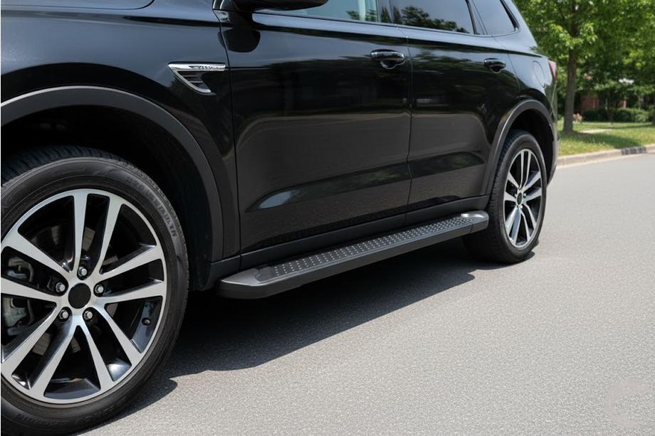 Acura MDX 2013-2020 Praguri Laterale Allmond Black (2 buc, Aluminiu) Image