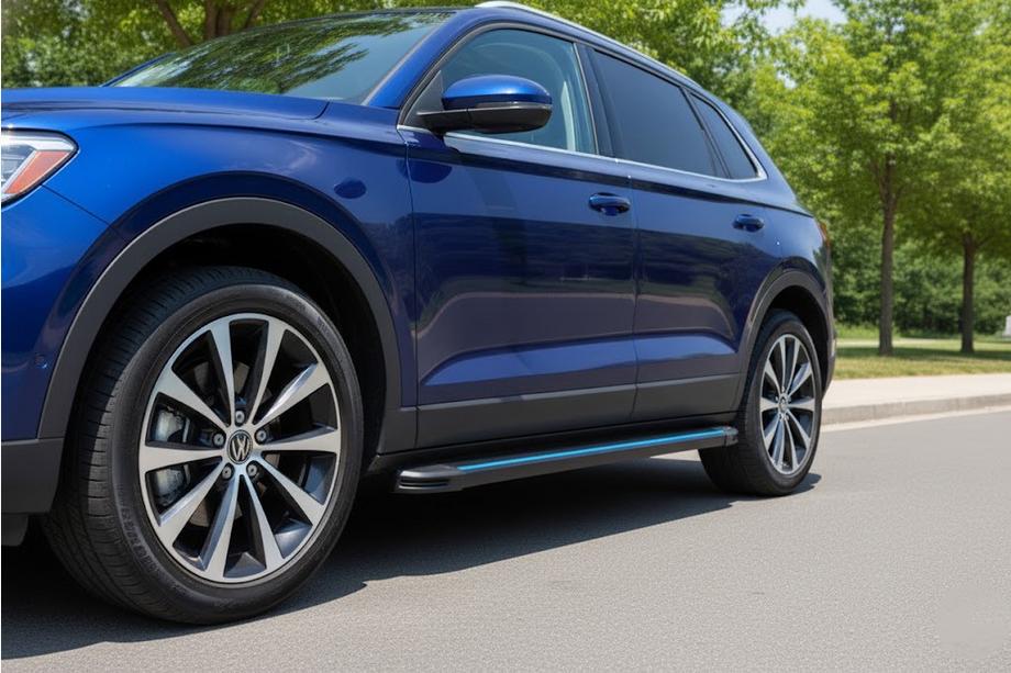 Acura MDX 2013-2020 Praguri Laterale Maya Blue (2 buc, Aluminiu) Foto 1