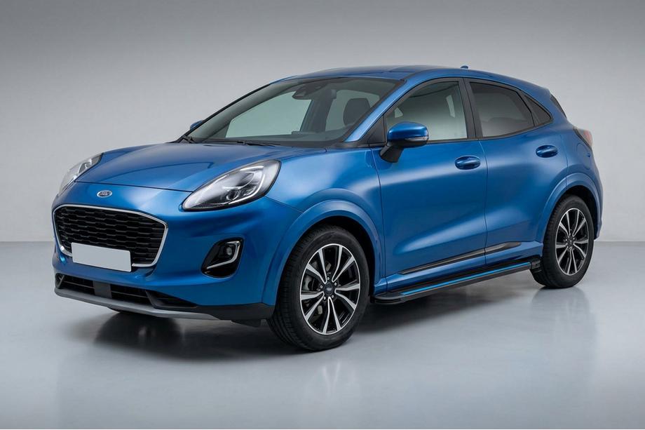 Ford Puma 2019- Praguri Laterale Maya Blue (2 buc, Aluminiu) Image