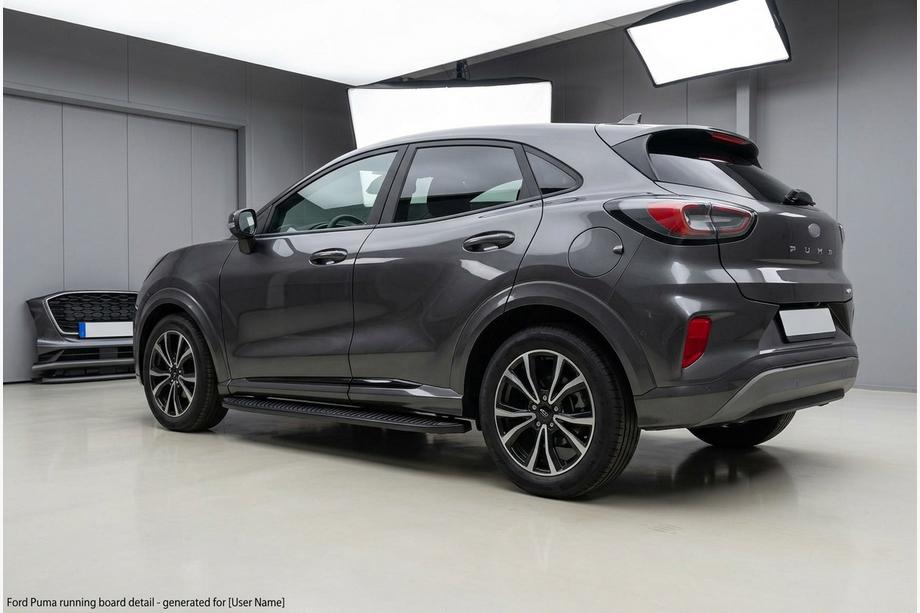 Ford Puma 2019- Praguri Laterale Tayga Black (2 buc, Aluminiu) Image