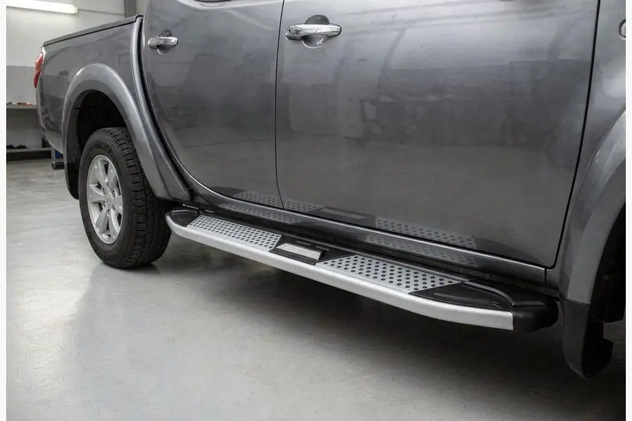 Fiat Fullback 2016- Praguri Laterale Mevsim Grey (2 buc, Aluminiu) Image
