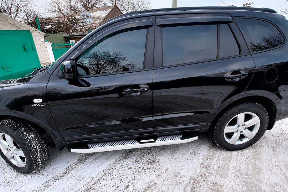 Hyundai Santa Fe 2 2006-2012 Praguri Laterale Mevsim Grey (2 buc, Aluminiu) Foto 4