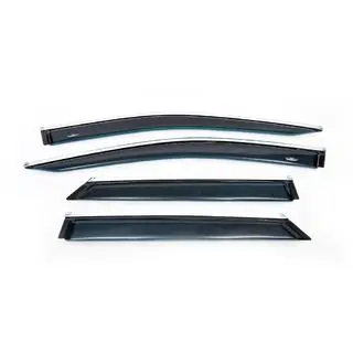 Deflectoare geamuri cu ornament crom LONG (4 buc, HIC) foto 4