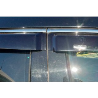 Deflectoare geamuri cu ornament crom (4 buc, HIC) Hyundai Santa Fe 4 2018-2023 foto 3