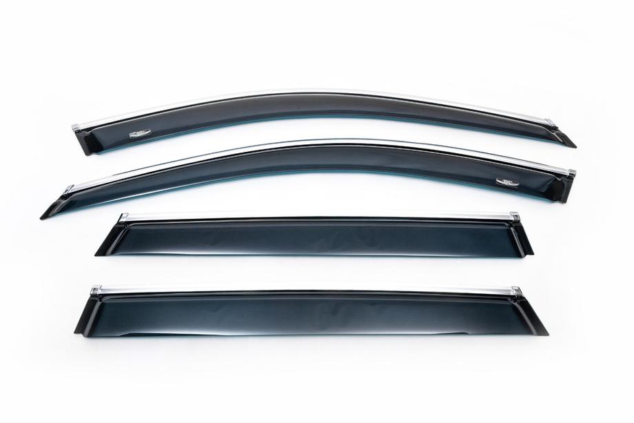 BMW X1 F48 2015-2022 Deflectoare geamuri cu ornament crom (4 buc, HIC) Foto 2