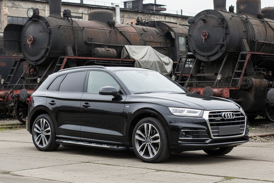 Audi Q5 2017-2025 Praguri Laterale Sunrise (2 buc, Aluminiu) Image