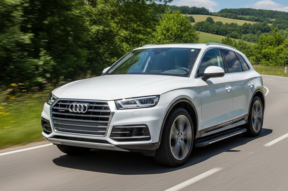 Audi Q5 2017-2025 Praguri laterale Bosphorus Grey (2 buc, aluminiu) Image