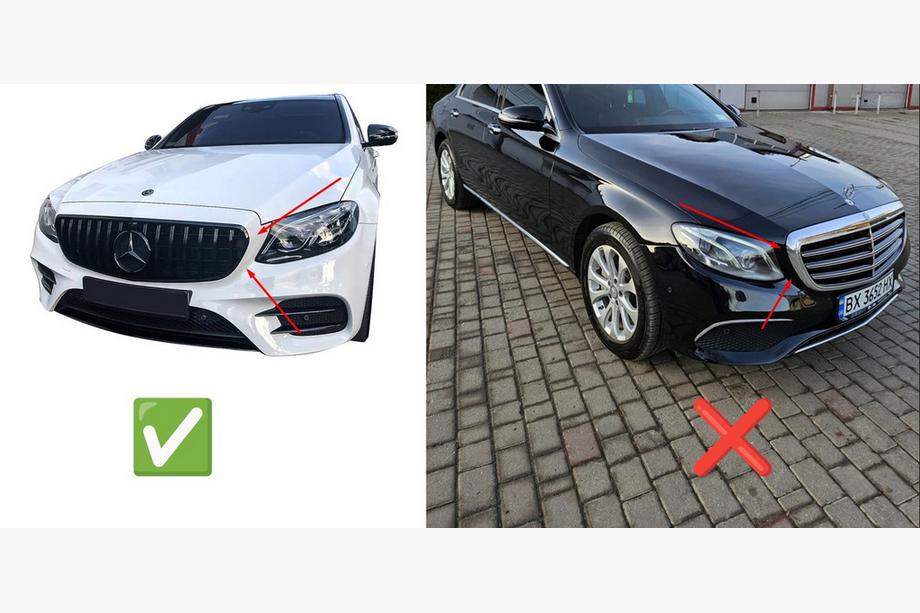 Mercedes E-class W213 2016-2023 Grila Fata Diamond Silver (pentru Avantgarde/AMG-Line/E43 AMG/E53 AMG 2016-2020) Fara suport camera Foto 5