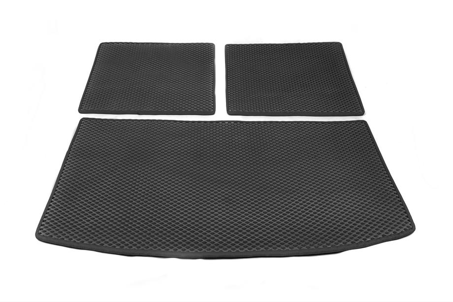 Audi Q7 2005-2015 Covoras portbagaj 3 piese (EVA, Negru) (7 locuri) Foto 5