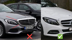 Mercedes C-class W205 2014-2021 Grila Fata design C63 (pentru Avantgarde/AMG-Line/C43 AMG) foto 4