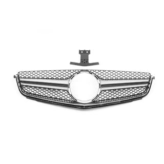 Grila Fata AMG Silver (pentru C63) Mercedes C-class W204 2007-2015 foto 3