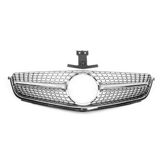 Grila Fata Diamond Silver (pentru C63) Mercedes C-class W204 2007-2015 foto 1