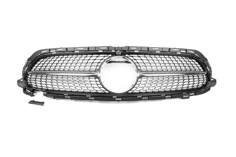 Mercedes E-class W213 2016-2023 Grila Fata Diamond Silver (AMG Line, 2020+) Cu suport camera Foto 2