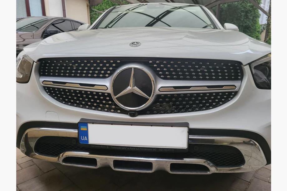 Mercedes GLC X253 2015-2022 Grila Fata Diamond Silver (pentru Base 2019-2022) Image