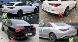 Mercedes CLA C118 2019- Difuzor spate cu tipsuri evacuare (design CLA45) foto 4