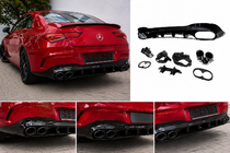 Mercedes CLA C118 2019- Difuzor spate cu tipsuri evacuare (design CLA45) foto 1