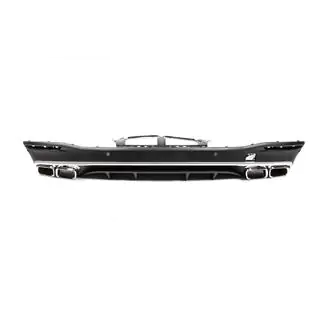 Difuzor spate cu ornamente evacuare GLE63 Silver (2018-2026) foto 2